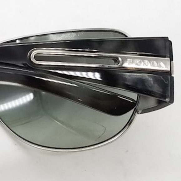 Prada Grey/Black Aviator Sunglasses - Picture 10 of 10